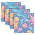 thumbnail image 5 of Cloth Napkins Set of6 100% Satin Peachskin Velvet 20x20inx6 Napkins Cloth napkins are washable Soft and Absorbent Cute Little Mermaids, 5 of 8
