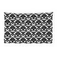thumbnail image 1 of White Damask Tapestry, Royalty Resembling King and Queen Ornament Like Curls and Leafy Blossoms, Fabric Wall Hanging Decor for Bedroom Living Room Dorm, 2 Sizes, Charcoal Grey, by Ambesonne, 1 of 1