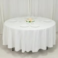 thumbnail image 6 of BalsaCircle White 108" Cotton Blend Round Tablecloth Fabric Dining Table Cover Party Wedding Reception Birthday Catering Event Decorations, 6 of 8