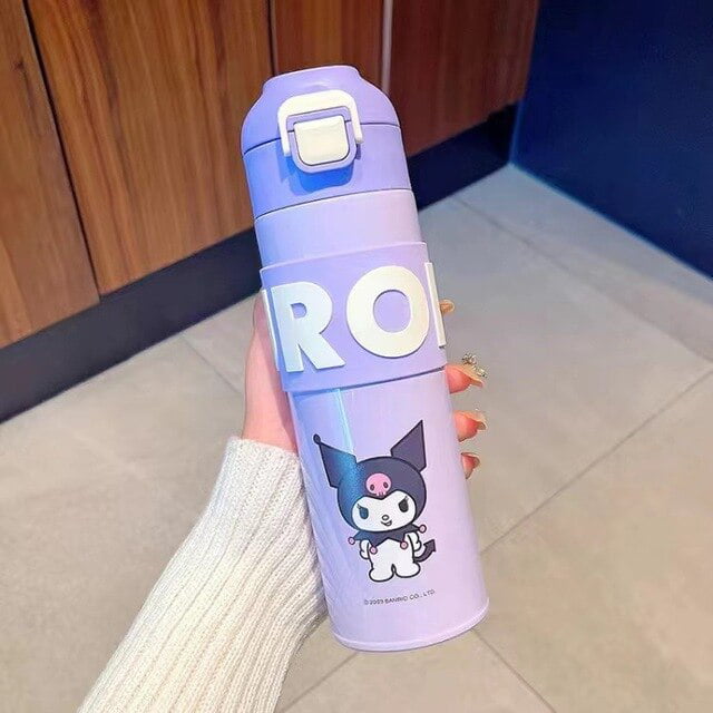 Sanrio Thermos Water Bottle 500ml - Kuromi Box
