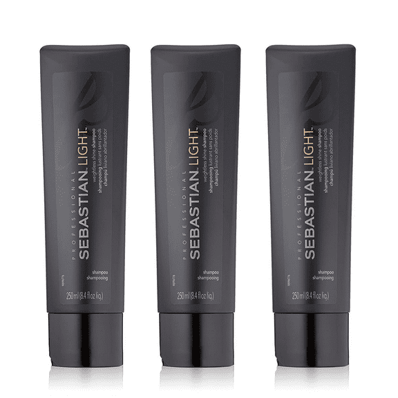 Sebastian Light Weightless Shine Shampoo  8.4 oz (Pack of 3)