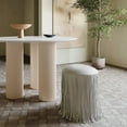 thumbnail image 6 of TOV Furniture Shag Me Grey Performance Vegan Leather Ottoman, 6 of 6