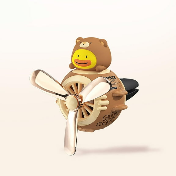 Spotted Dog Pilot Car Air Fresheners Cute Dog Airplane Car Diffuser Rotating Propeller Air Outlet Vent Fresheners Car Vent Cute Air Freshener with 2 Packs Replacement Tablets Creative Car Perfume