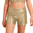 thumbnail image 3 of Kiijoy Girls Metallic Athletic Dance Shorts Stage Performance Yoga Trunks, Sizes 8-14, 3 of 3
