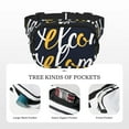 thumbnail image 5 of Picia Sunflower Welcome A Print Square Double-Layer Waist Bag Mini Adjustable Waist Belt Bag Exercise Running Travel Hiking, 5 of 9
