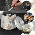 thumbnail image 4 of Yayeee Ashtray with Lid for Cigarette Smokeless Stainless Steel Home Ash Holder, Beautiful Floral, 4 of 7