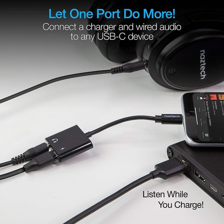 USB-C Audio Charge Adapter [Listen to Music While
