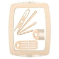 thumbnail image 4 of Soimiss 1Set Durable Wooden Knitting Loom Kit for Beginners with Weaving Sticks Beige, 4 of 8