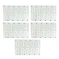 thumbnail image 2 of Mdesiwst 5 Sheets 2/3/4-Inch Reflective Mailbox Number Sticker 0 to 9 Waterproof Die-cut Self Adhesive Vinyl Modern House Number Decal Window Door Decoration, 2 of 7