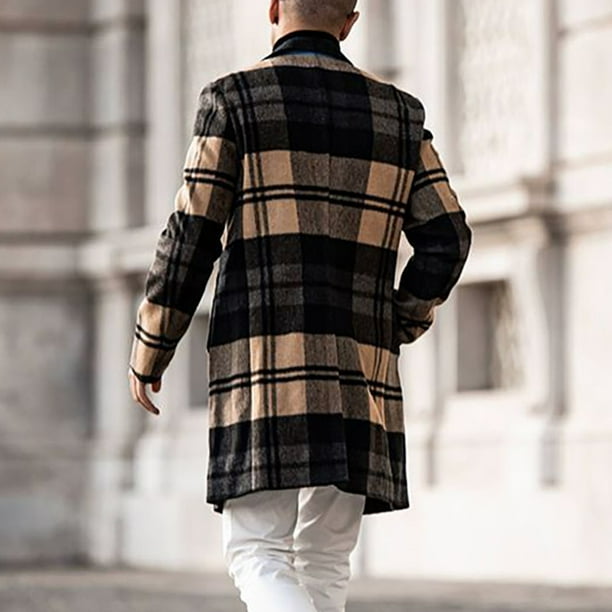 Plaid coat mens sale