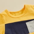 thumbnail image 5 of Bagilaanoe 2pcs Toddler Baby Boy Girl Shorts Set Short Sleeve Contrast Color T Shirt Tops + Shorts 6M 12M 18M 24M 3T Kids Casual Summer Clothes, 5 of 8