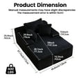 thumbnail image 3 of Orhopui  Single Seat Cloud Modular Sectional Couch with Deep Seat,Boneless Sofa with Oversized Chaise, Comfy Fluffy Couches for Living Room, Convertible, Layered Pillows, Plush Corduroy, Black, 3 of 8