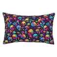thumbnail image 1 of Balery Skull rainbow color mushroom Funda de Cojín Estampada, Regalos para Mujeres, Regalos de Amor para Ella, Regalos para Novia o Esposa, Funda de Almohada-20"x30", 1 of 6