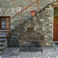 thumbnail image 2 of VINGLI 38.5" Patio Park Garden Outdoor Metal Rose Bench,Cast Iron Cast Aluminium Frame Antique Finish Chair,Accented Lawn Front Porch Path Yard Decor Deck Furniture for 2 Person SeatBronze, 2 of 9