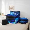thumbnail image 4 of Erosebridal 3D Baseball Print Bed in a Bag King size, Neon Blue Bed Set, Sports Lover Decor, Reversible, 4 of 6