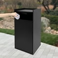 thumbnail image 3 of 40 Gallon Restaurant Trash Bin Cabinet, Wood Commercial-Grade Trash Receptacle w/ Trash Bag, Indoor Trash Can Cabinet & Garbage Receptacle for Self-Service Restaurant, Food Courts, Coffee Shop, 3 of 8