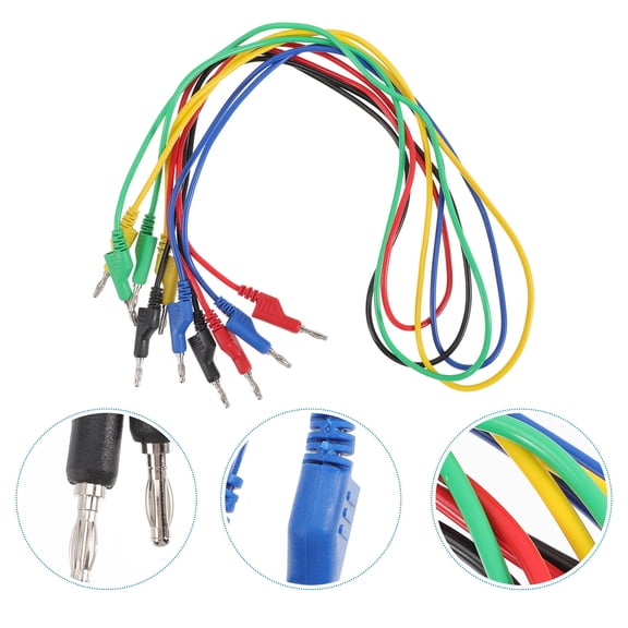 WHAMVOX 5Pcs Test Cables Assorted Color for Multimeter and Volt Meter Testing