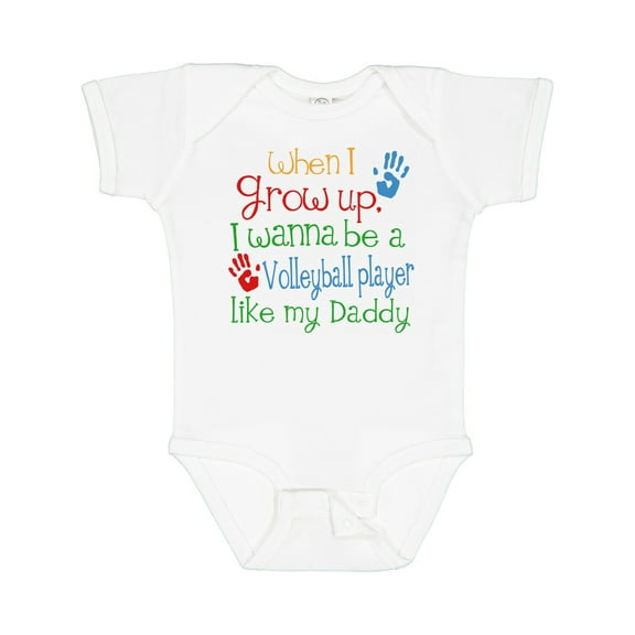 Inktastic Volleyball Player Like Daddy Boys or Girls Baby Bodysuit