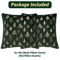 thumbnail image 4 of Christmas Pillow Covers, Yamaziot 18x18 in Pillow Cases Set of 2, Christmas Tree Plush Decorative Throw Pillow Covers Green Xmas Home Decor Pillowcases, 4 of 7