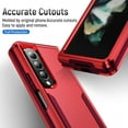 thumbnail image 4 of Mantto for Samsung Galaxy Z Fold 4 2022 Phone Case, Hybrid Premium Protection Drop-Tested Anti-Scratch Phone Case Shockproof Heavy Duty Hard PC ProtectiveCover Shell, Red+Rose, 4 of 6