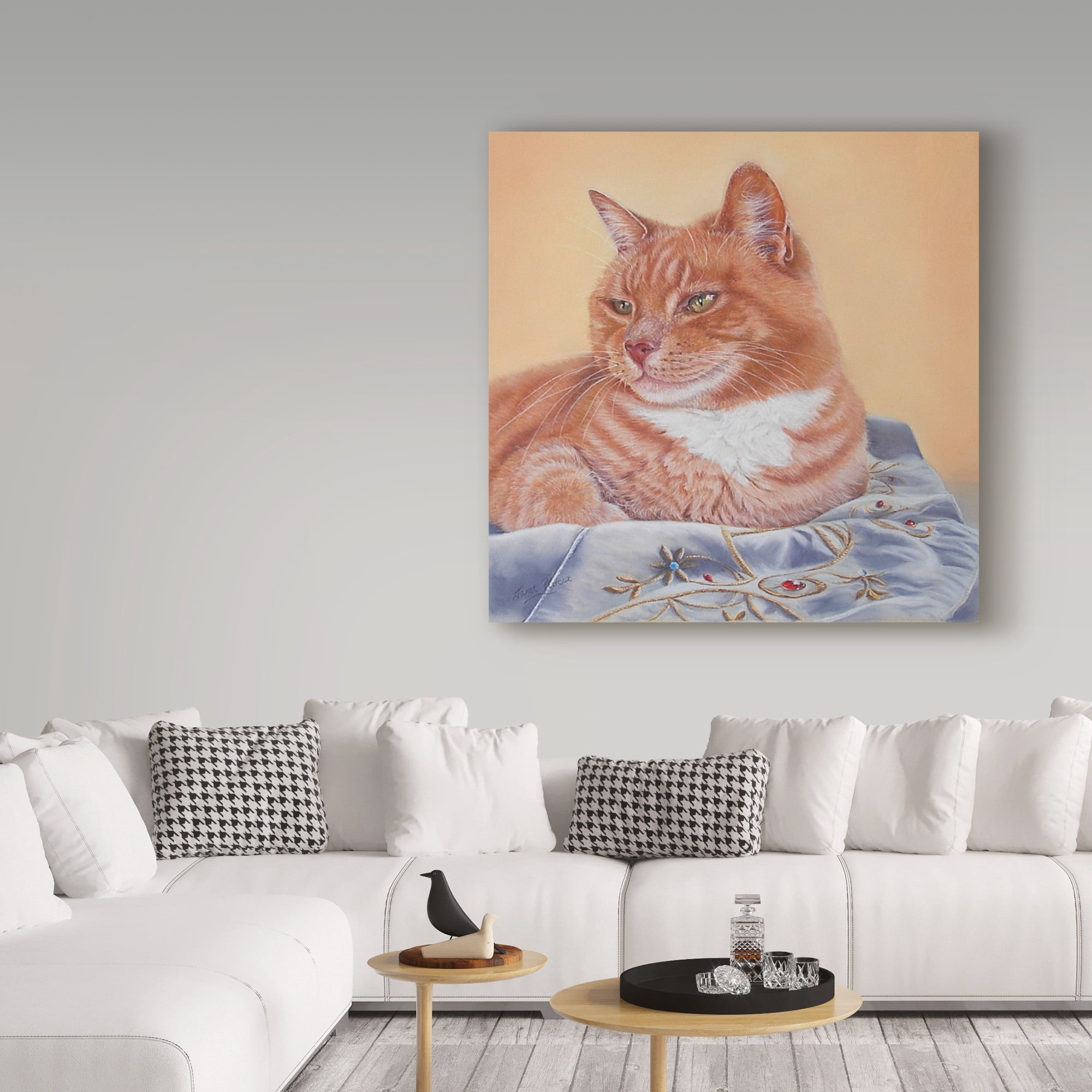 Trademark Fine Art 'Jack Silk Blanket' Canvas Art by Janet Pidoux