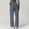 thumbnail image 4 of Flowy Wide Leg Quick Dry Pants for Women High Waisted Athletic Casual Workout Trousers with Pockets, 4 of 6