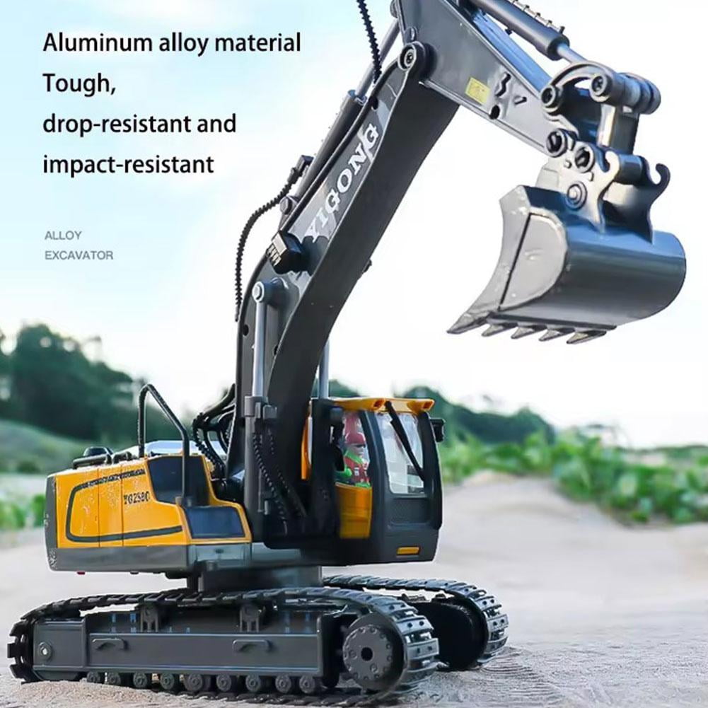 Rc Excavator 2.4g Remote Excavator Dump Truck Toy Rc Alloy Vehicle Construction Simulation Professional Model W9b7 Car