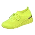 thumbnail image 2 of Domzle Women's Running Shoe Lightweight Fashion Sneaker for Jogging Walking Light Workouts Yellow 37, 2 of 6