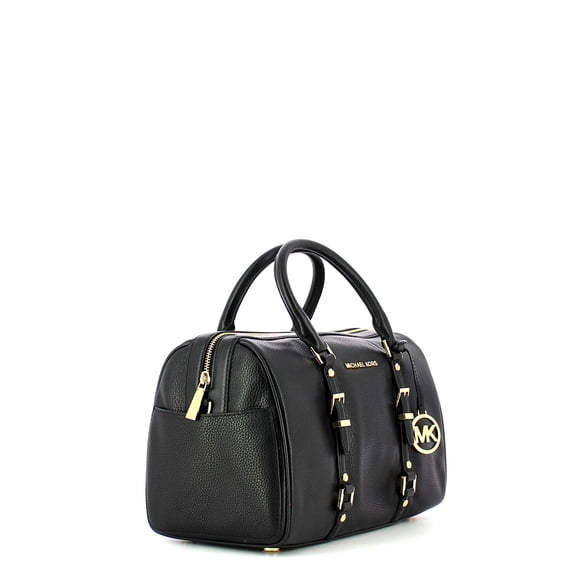 Michael Kors Bedford Legacy Medium Pebbled Leather Duffle Satchel,Black