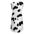 thumbnail image 3 of Dalmatian Spots Dog Fur Pattern Sleeveless U-Neck Fake Two Piece Dress wedding dresses for parties Woman dresses, 3 of 6