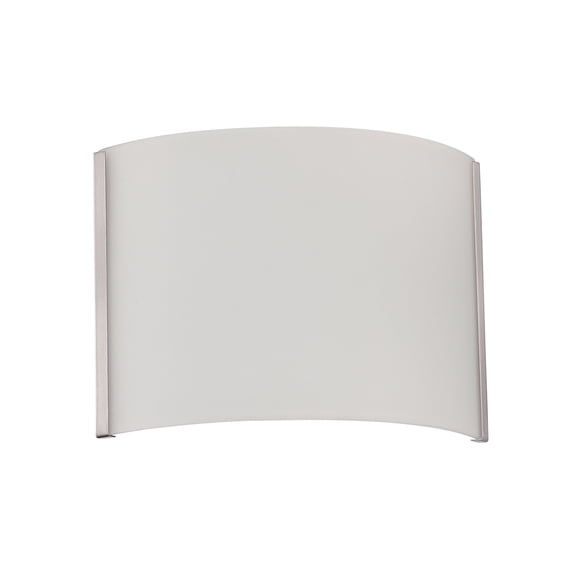 Sunset Lighting F3121-80 One Light Wall Sconce - Frosted Glass, Dimmable - with Bright Satin Nickel Finish