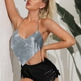 thumbnail image 3 of Bixock Summer Tank Tops for Women,Camisole Tops for women,Blouse for Women Solid Color Sequin V Neck Cami Sleeveless Party Stage Casual Wear Shirts, 3 of 6