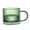 Green, variant on Lcxifdre Double Wall Glass Coffee Mug, High Borosilicate Glass Teacup with Heat Resistant Handle, Clear Water Cup for Office Espresso Latte Milk