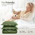 thumbnail image 5 of IR Imperial Rooms 3Pc-Embossed Bedspread Microfiber Floral Modern Quilt Set Lightweight California King Olive Green, 5 of 9