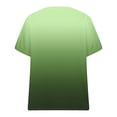 thumbnail image 5 of Cotton Plus Size T Shirt for Women Graphic Loose V Neck Top July 4th Print Short Sleeve L-5X Casual Large Tee (5X-Large, Green 04), 5 of 5