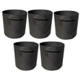 thumbnail image 1 of Paquete de 5 bolsas de geotextil para plantas de jardín para todo tipo de plantaciones, color negro, 1 of 6