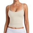 thumbnail image 3 of MuXiKeJi Clothes Women's Basic Double Lined Scoop Neck Tank Tops Adjustable Cami Tank Summer Sleeveless Tops, 3 of 9
