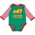 thumbnail image 3 of Inktastic 1st Birthday Construction Truck Cement Mixer Boys or Girls Long Sleeve Baby Bodysuit, 3 of 5