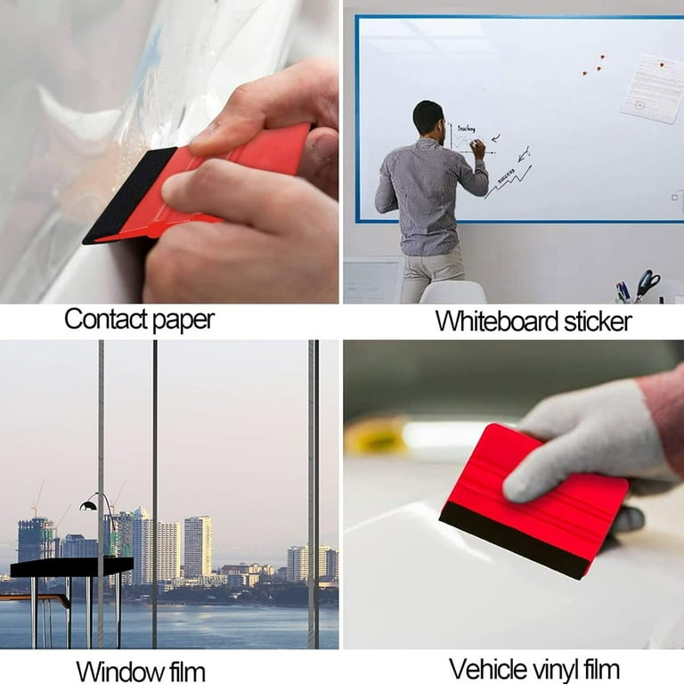 10-Pack Vinyl Wrap Squeegees With Felt Edges - 6 Inch Window Film Applicators