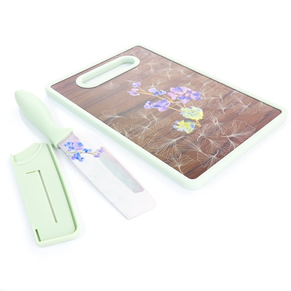 Gibson Elite Lavender Cottage 3 Piece Knife Cutlery Set in Floral