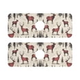 thumbnail image 7 of Yayeee Faucet Mat for Kitchen Sink 14.7" Diatomite Long Splash Guard Pad, Plaid Deer, 2 Pack, 7 of 7
