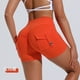 thumbnail image 3 of Peach Butt Fitness Shorts Mujer Ejercicio Tres Cuartos Pantalones Cargo Aire Seco Bolsillo Yoga Levantamiento Apretado Verano, 3 of 5
