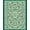 Green, Pattern 13, variant on Flatwoven High Traffic Area Rug, Ornate Weave Verdant Garden Flourish, Non Slip, Stain Resistant, Washable Area Rugs for Living Room, Bedroom(Ivory, 4X6)