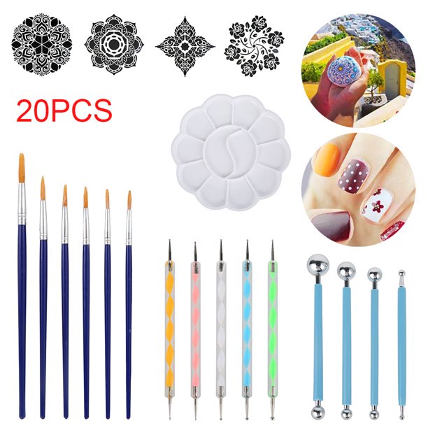 Everso Mandala Dotting Tools DIY Painting Stencils Ball Stylus Palette