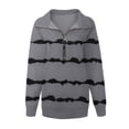 thumbnail image 4 of Sweat à Capuche Mode pour Femmes 2023 Mode Col Roulé Imprimé Fermeture à Glissière Manches Longues Chandail en Molleton Blouse 50 % de Réduction Costumes Halloween/noël, 4 of 5
