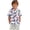 Blue, variant on YunPes Kids Button Down Shirts USA Flag Print Short Sleeve Shirts Star Striped Fashion Patriotic Tops Boys & Girls 4th of July Clothes