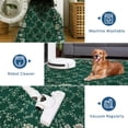 thumbnail image 7 of Floral Irregular Edge Carpet Indoor Non Slip Washable Boho Vintage Entry Rug Low Pile Throw Rugs for Entryway Green 2*6ft, 7 of 7