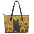 thumbnail image 2 of ZUXONGSY Sunflower Black Cat Print Handbag for Women Large Capacity Shoulder Bag Waterproof Work Bag with Handle for Daily Use Work, 2 of 6