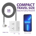 thumbnail image 3 of Fosmon Desk Power Strip With USB C, 4 Outlets+3 USB Charger Charging Outlet, Desktop USB Power Station, 5ft Braided Extension Cord for Travel, Cruise Ship, ETL Listed, 3 of 9