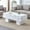 White, variant on 43" Marble White Cool Coffee Table for Living Room,Rectangular Contemporary Center Table for Waiting Area,Black